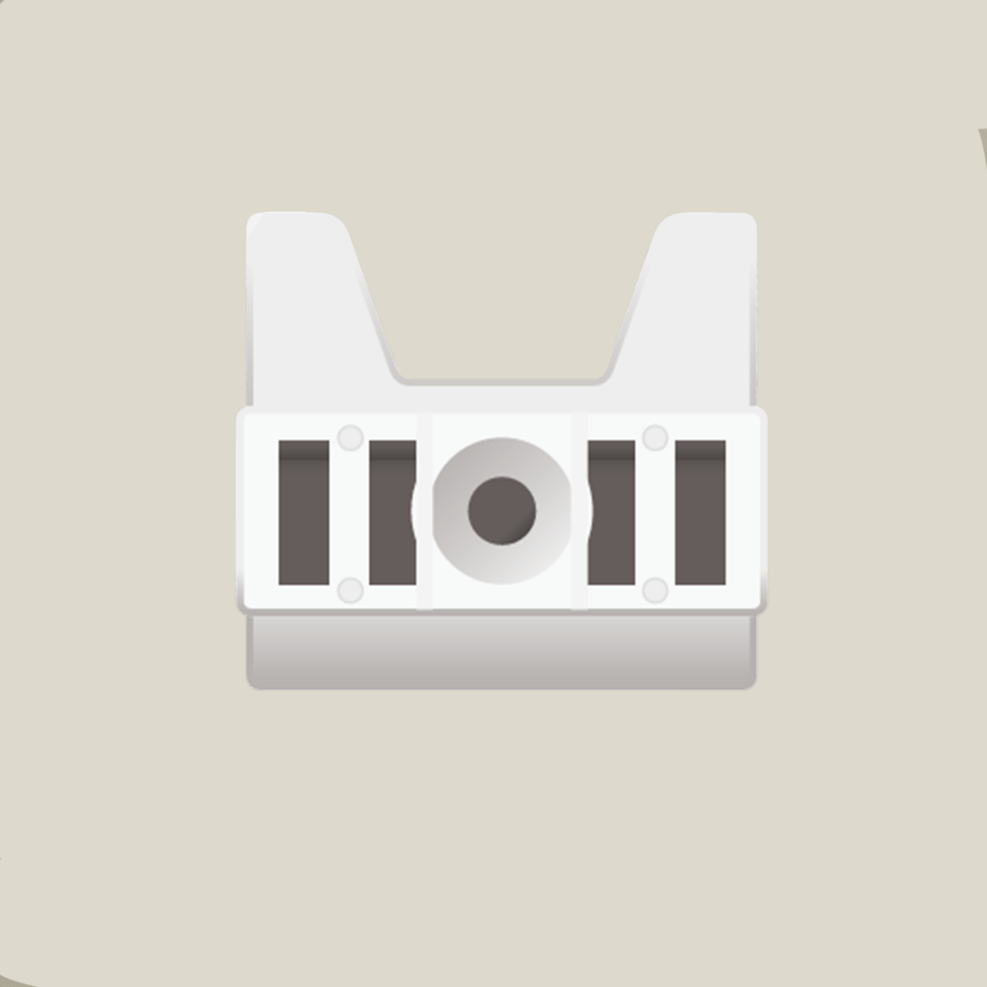 plastic wall mount for art hanging system - used to attach hanging system tracks to wall