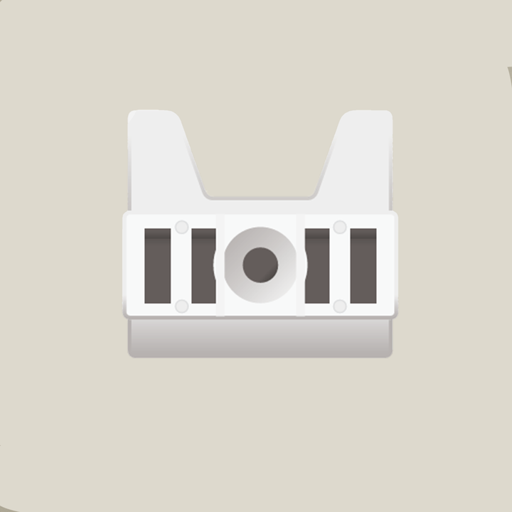 plastic wall mount for art hanging system - used to attach hanging system tracks to wall