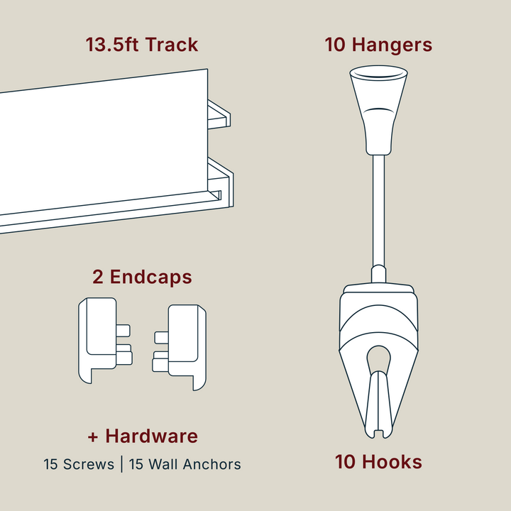 GalleryOne Steel Cable Kit, covers 13.5 feet of wall