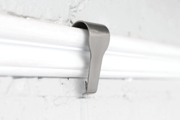 Stainless Steel Picture Rail Hangers, Standard Size, Clearline, 5-pack
