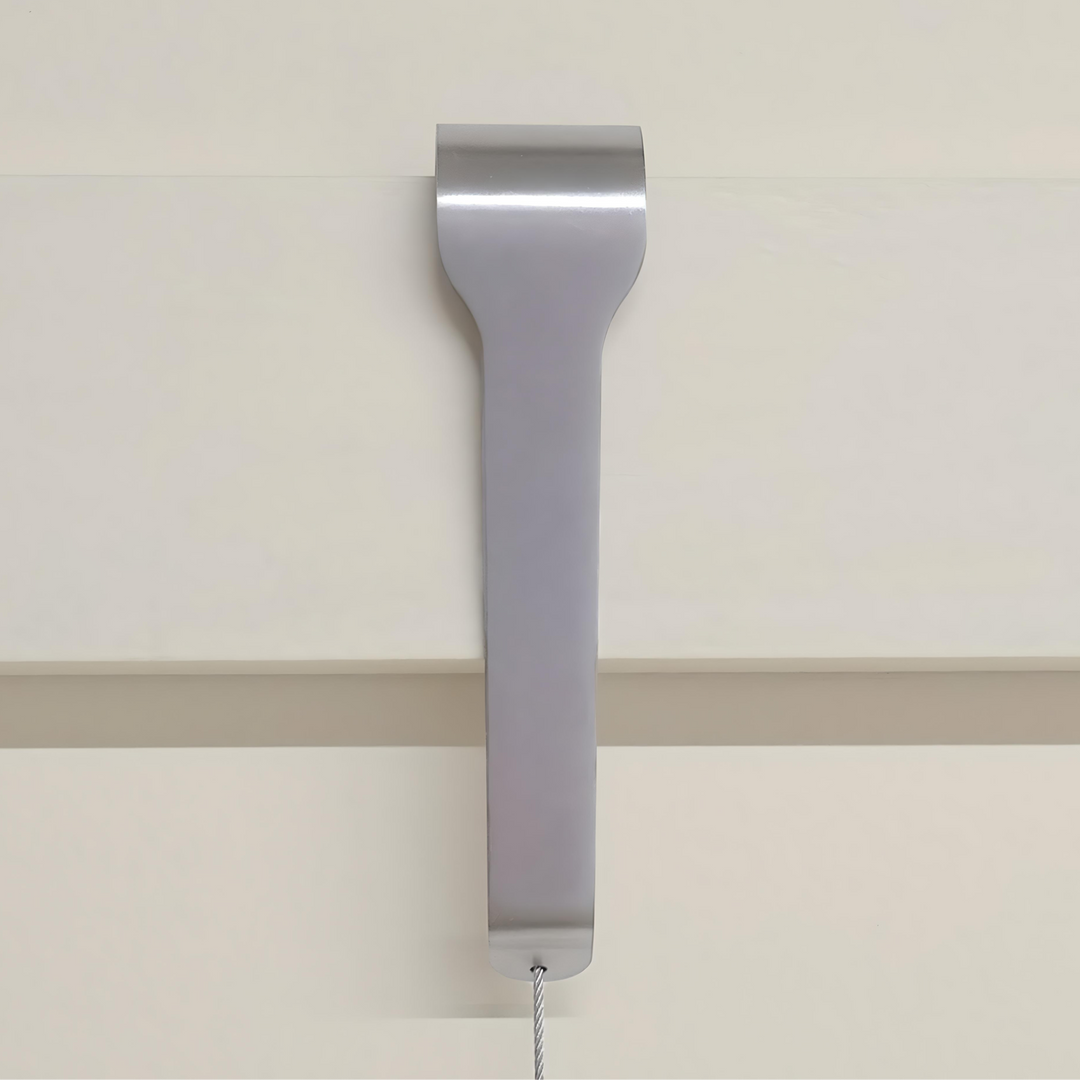 Stainless Steel Picture Rail Hangers, Extra-Long, Steel Cable, 5-pack