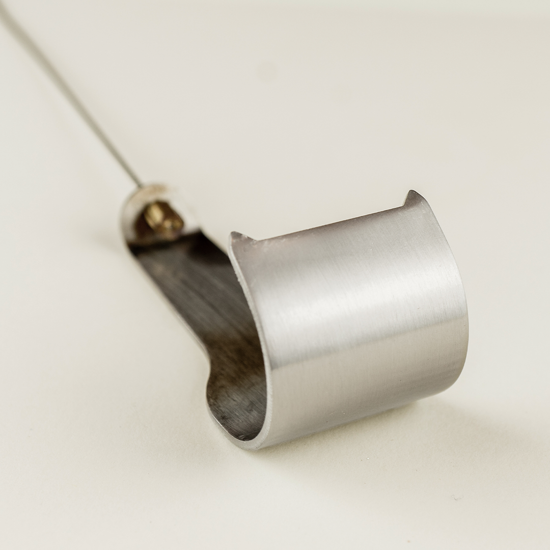 standard length picture rail molding hook for use in art hanging, stainless steel