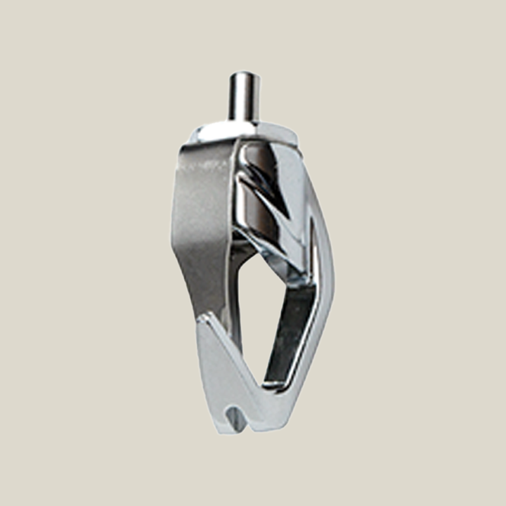 Security hook for picture hanging system, chrome color with pushbutton adjustment