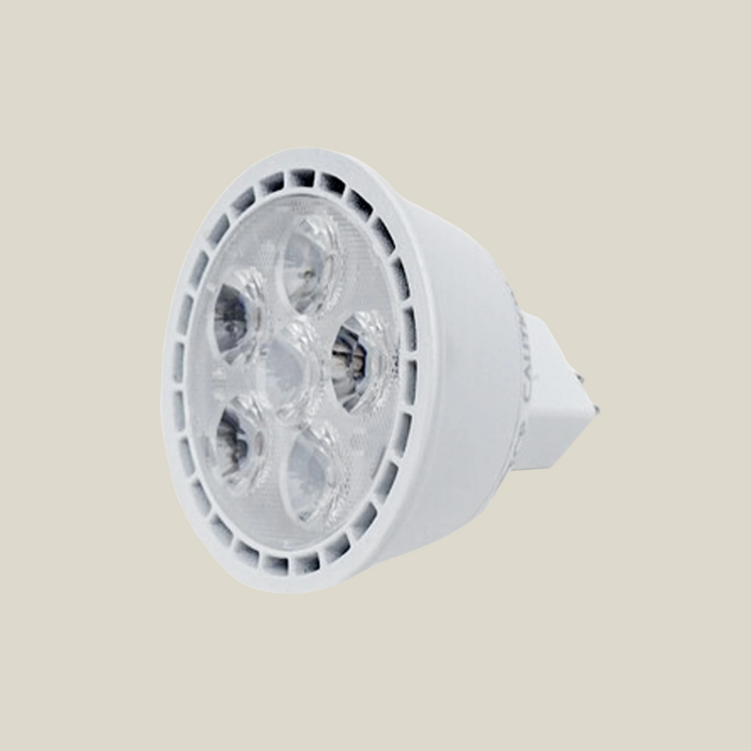 LED light bulb used in integrated art lighting option for Original Gallery System art hanging systems