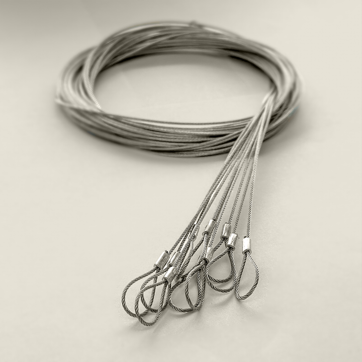 Looped Cable Hangers for Picture Rail Moldings, 10-pack