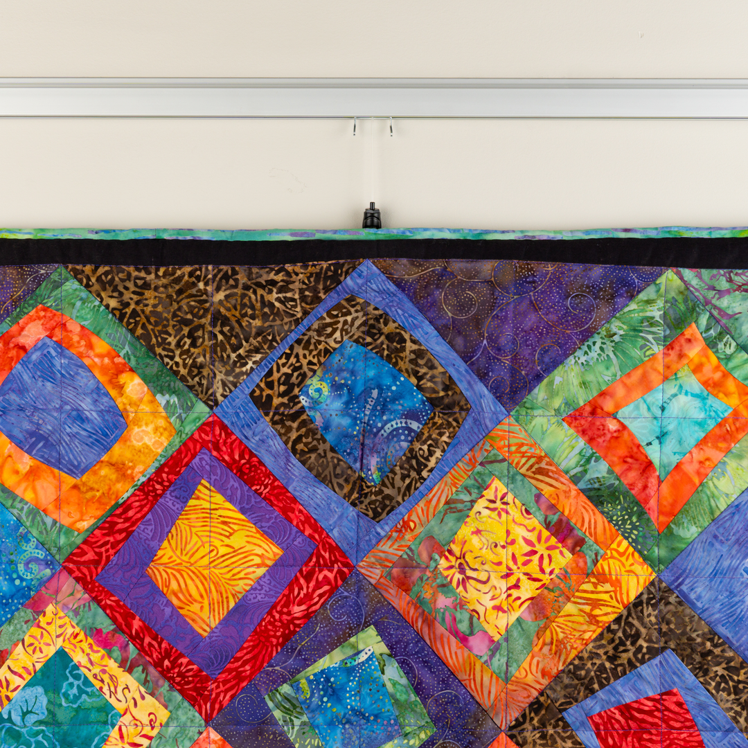 Quilt Hanging on Clearline Art Hanging System