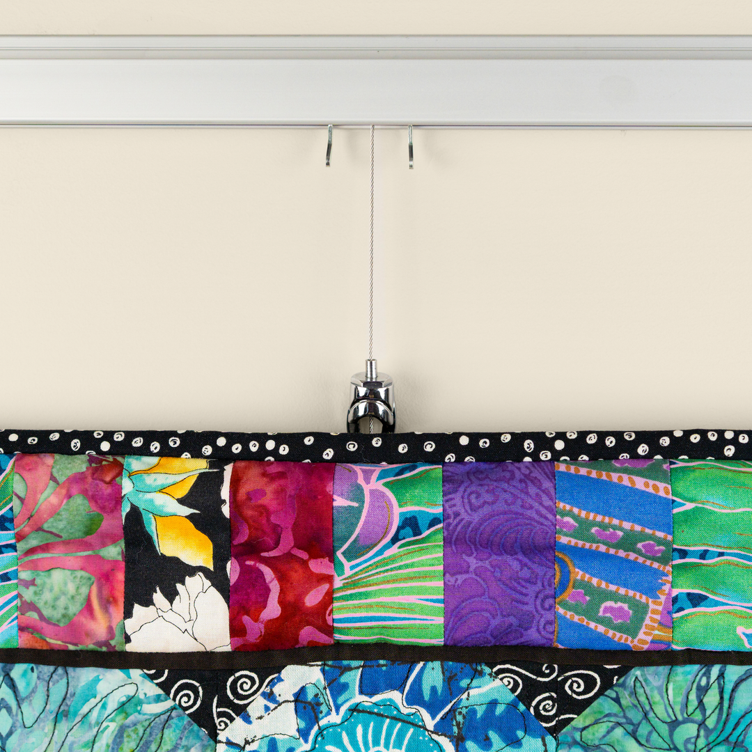 Quilt Hanging on Original Gallery Art Hanging System