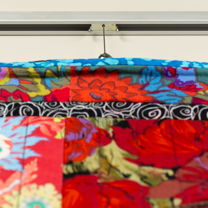 Quilt Hanging on Steel Cable System