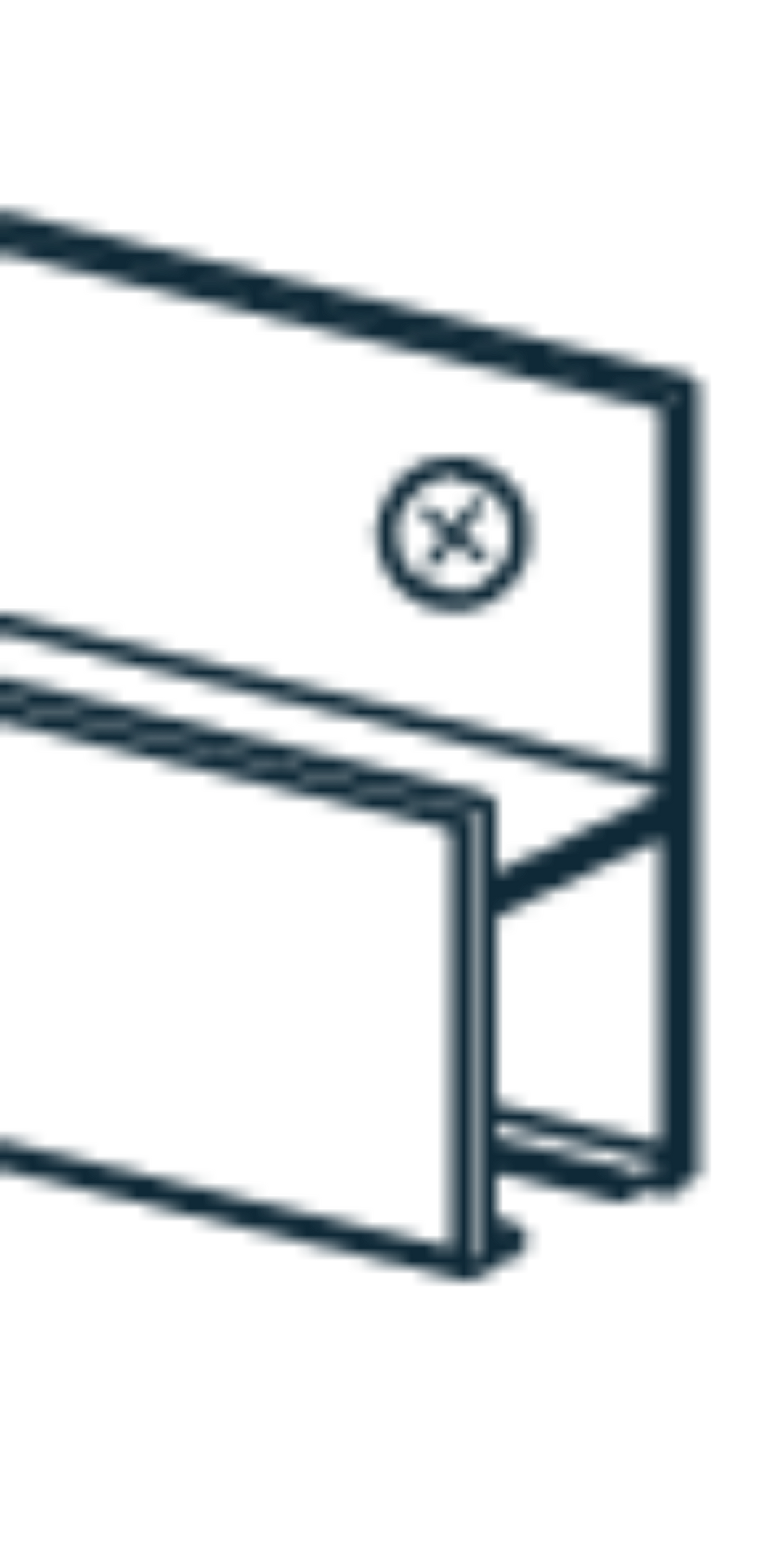 illustration of track component of art hanging system