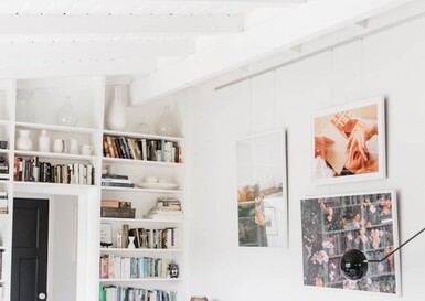 Art Hanging System on Wall in Rental Apartment