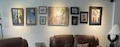 Display of art on wall using picture hanging system