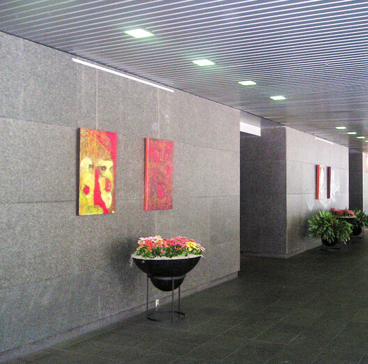 Lobby Art Display hung on Picture Hanging System 
